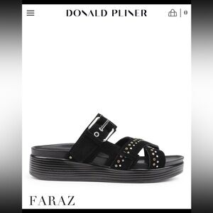 Donald J Pliner FARAZ Women’s Black Slide Sandal, Size 7.5